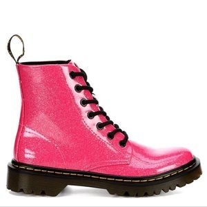 Dr Martens Luana Hot Pink Glitter Boots 6